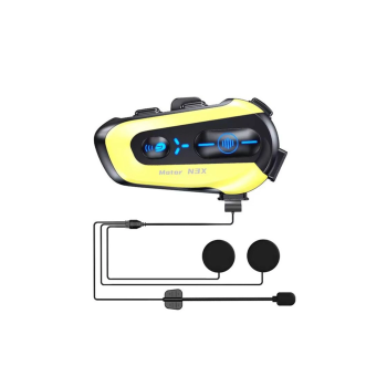 N3x Rgb Işıklı Intercom 3 Kişi Bağlantılı 1000mah Motosiklet Bluetooth Kulaklık Seti ( Lisinya )