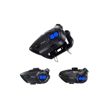 Y5x Rgb Işıklı Intercom 5 Kişi Bağlantılı 1000mah Motosiklet Bluetooth Kulaklık Seti ( Lisinya )