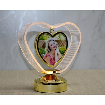 Kişiye Özel Fotoraf Alanli Kalpli Led Çerceve Alk4450 - Lisinya