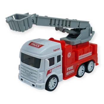 İş Makinaları Serisi - Sürtmeli İtfaiye Aracı 12 cm  - Merdiven (Lisinya)
