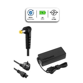 19v 4.74a 5.5 * 1.7mm 90w Acer İçin Laptop Adaptör ( Lisinya )