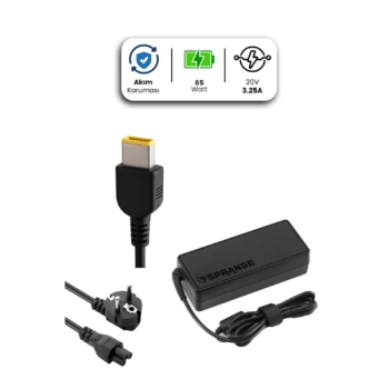 20v 3.25a Usb Pin 65 Watt For Lenovo Laptop Adaptör ( Lisinya )