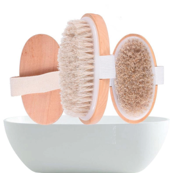 Parlak ve Pürüzsüz Görünüm Sağlayan %100 Doğal At Kılı Selülit Fırçası (özel Kutulu) ( Lisinya )