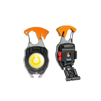 Çok Fonksiyonlu Mini Led Lamba Anahtarlık ve Çakmak USB Şarjlı Kamp İçin Taşınabilir 7 Modlu ( Lisinya )