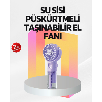 Şarjlı Su Buharlı El Vantilatörü – Taşınabilir Serinletici Fan ( Lisinya )