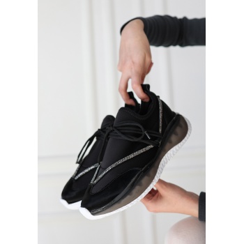 Liney Siyah Rugan Bağcıklı Spor Ayakkabı - Lisinya