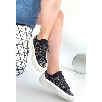 Guji Siyah Kot Bağcıklı Spor Ayakkabı - Lisinya