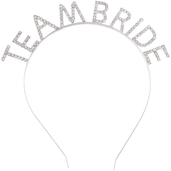 Gümüş Kaplama Kristal Taşlı Team Bride Taç 16x17 Cm - Lisinya