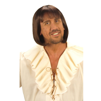 Kahve Renk Erkekler İçin Kısa Ortaçağ Peruğu - Lisinya