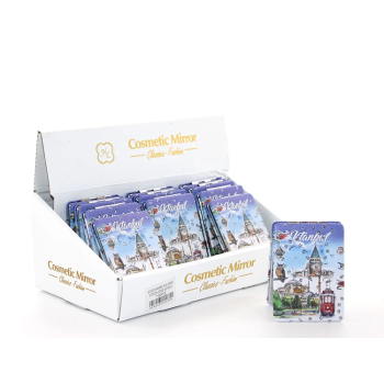 Taşlı İstanbul Tasarımı El Aynası İnce Alk2469a - Lisinya