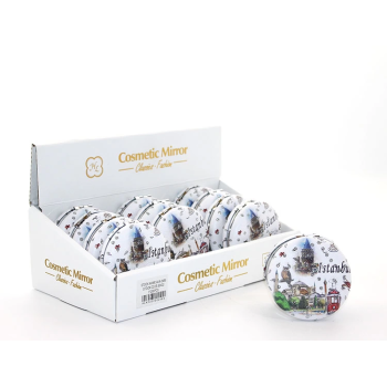 Taşlı İstanbul Tasarımı El Aynası Kalın Alk2489 - Lisinya