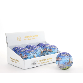 Taşlı İstanbul Tasarımı El Aynası Kalın Alk2490 - Lisinya