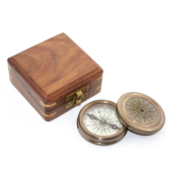 Ahşap Kutulu Pusula Ksk2127 - Lisinya