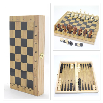 Ahşap Satranç Ve Tavla Seti Alk4244 - Lisinya