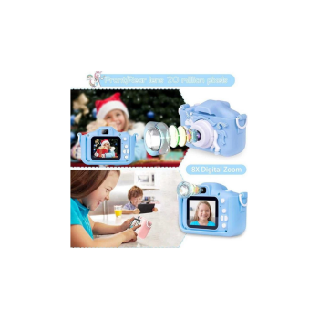 Çocuk Dijital Fotoğraf Makinası 20 Mp Video Kaydedici 2.0 İnç Çift Kameralı - Lisinya