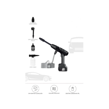 Akülü Şarjlı Yüksek Basınçlı Oto Araba Bahçe Yıkama,temizleme Su Sı - Lisinya