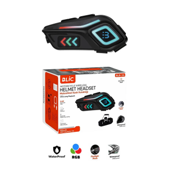 Motor Kask Kulaklık Rgb Modlu Motosiklet Kulaklık Su Geçirmez 5.4 Bluetooth Intercom Blb_36 - Lisinya
