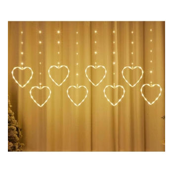 Kalpli Perde Led Işıklar, Sevgililer Günü Romantik Led Aydınlatma - Lisinya