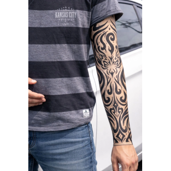 Giyilebilir Kol Dövmesi Çorap Dövme 3d Baskılı Kol Bacak Dövme 2 Adet Model 11 - Lisinya