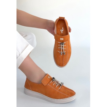 Warte Turuncu Süet Bağcıklı Spor Ayakkabı - Lisinya