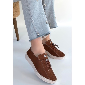 Warte Kahverengi Süet Bağcıklı Spor Ayakkabı - Lisinya