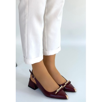 Ricy Bordo Rugan Topuklu Ayakkabı - Lisinya