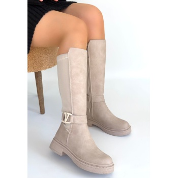 Diona Bej Nubuk Çizme - Lisinya