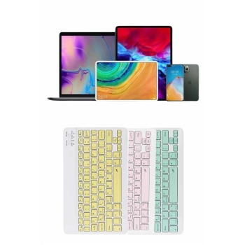 Uyumlu Kablosuz Bluetooth Şarj Edilebilir Mini Q Klavye - Lisinya