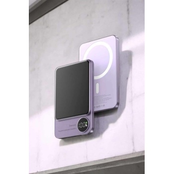 22.5W Magsafe Kablosuz Şarjlı Powerbank Dijital Ekran ve Hızlı Şarj - Lisinya