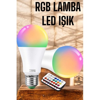 RGB Led Lamba Led Işık Ampul Renk Değiştirebilen 100 Watt - Lisinya