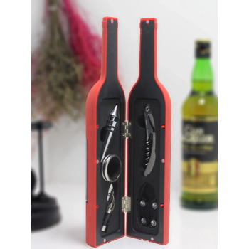 Şişe Tirbuşon Seti Büyük Kırmızı Alk2623 - Lisinya