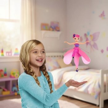 Uçan Peri Oyuncak Usb Kablolu ve Şarj Edilebilir Oyuncak Pembe Renkli ( Lisinya )