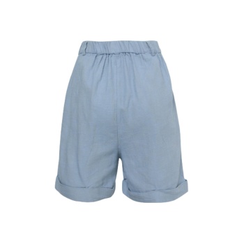 Kadın- Duble Paça Şort- Mavi