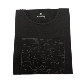 Erkek- Baskılı Badi T-shirt-Siyah