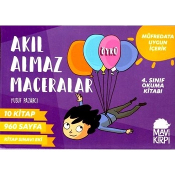 Akıl Almaz Maceralar Seti-10 Kitap Takım - Yusuf Pazarcı - Mavi Kirpi