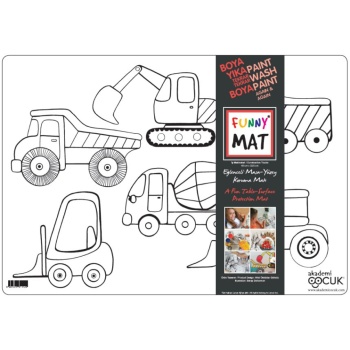 Funny Mat - İş Makineleri - 33,5x48cm