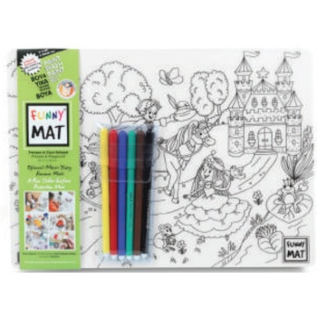 Funny Mat - Prenses Ve Oyun Bahçesi 6Lı Kalem Hediyeli 25 x 35 cm