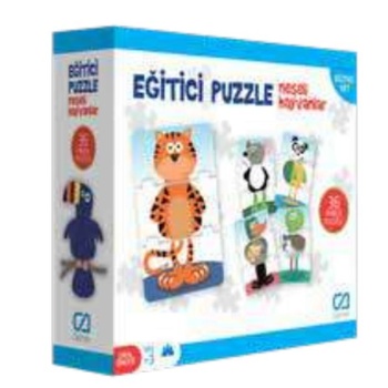 Eğitici Puzzle - Neşeli Hayvanlar