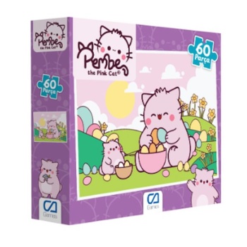 Pembe Kedi Puzzle 60
