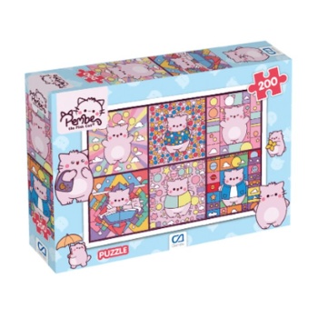 Pembe Kedi Puzzle 200