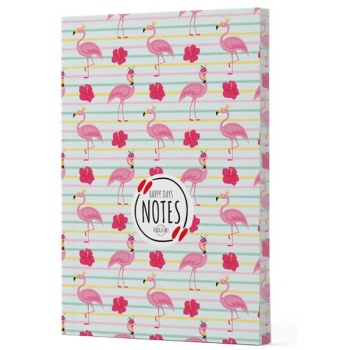 Flamingo 2 - Yan Boyamalı Çizgili Defter