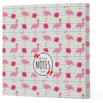 Flamingo 2 - Çizgisiz Yan Boyamalı Defter