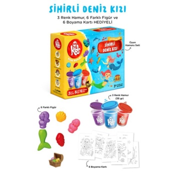 Sihirli Deniz Kızı Oyun Hamuru Seti (15 Parça - 344 Gr)