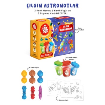 Çılgın Astronotlar Oyun Hamuru Seti (15 Parça - 340 Gr)