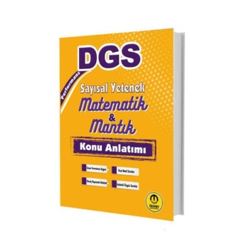 Tasarı Yayınları DGS Performans Sayısal Yetenek Matematik Mantık Konu Anlatımı