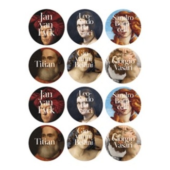 İkonik Tablolar Sticker (12li)