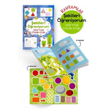 Kavramlar – Şekilleri Öğreniyorum – Çıkartmalı Etkinlik Kitabı - 3 Yaş +