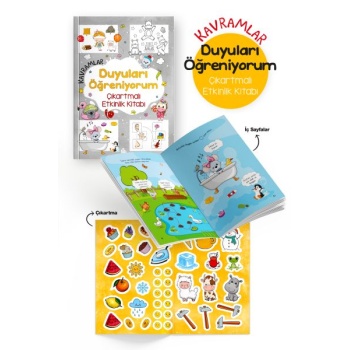 Kavramlar – Duyuları Öğreniyorum – Çıkartmalı Etkinlik Kitabı - 3 Yaş +