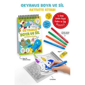 Okyanus - Boya ve Sil Aktivite Kitabı / 3 Yaş +