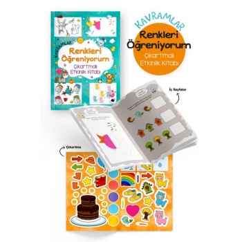 Kavramlar – Renkleri Öğreniyorum – Çıkartmalı Etkinlik Kitabı - 3 Yaş +